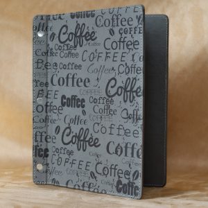 Deri Menü Kabı A4 - Coffee - Görsel 1