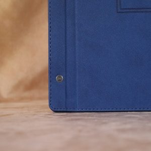 Lacivert Deri Menü Kabı - A4 - 5 Yapraklı - Görsel 2