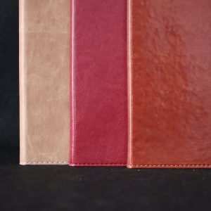 Kırmızı Süet - Deri Menü Kabı - A4 - 2 Cepli, Deri Kulaklı - Görsel 4